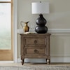 Liberty Furniture Americana Farmhouse Transitional Two-Drawer Nightstand with Charging Station