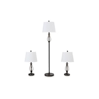 Floor Lamp with 2 Table Lamps