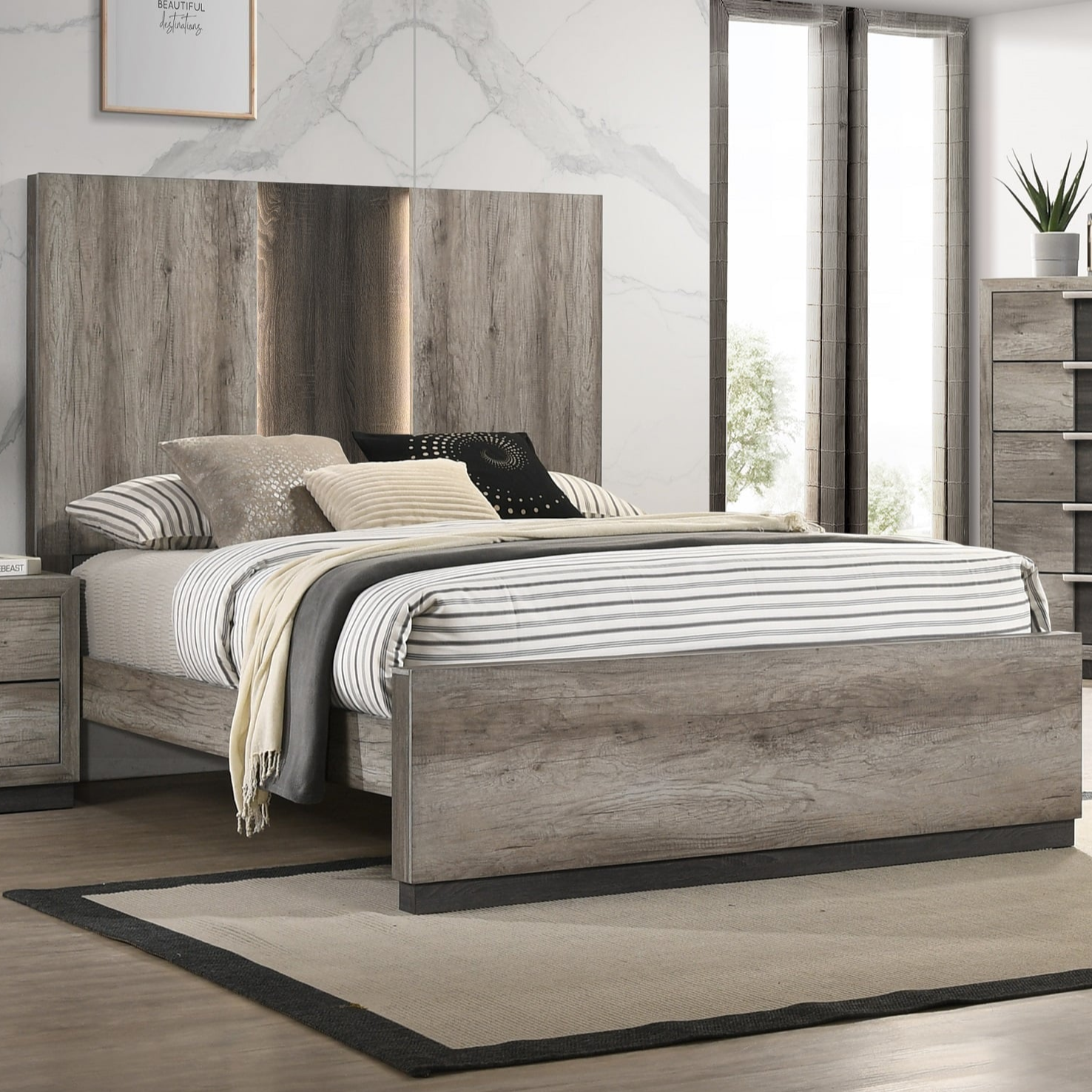 Crown Mark Rangley King Panel Bed