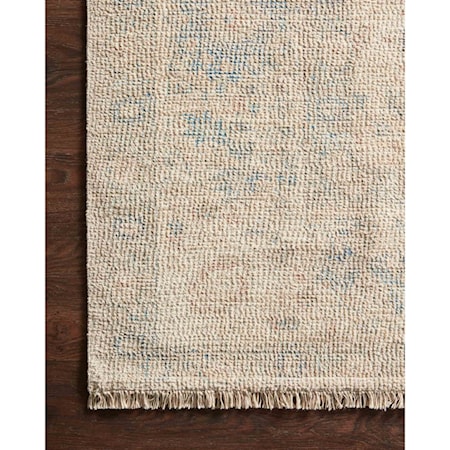 18&quot; x 18&quot;  Natural / Blue Rug