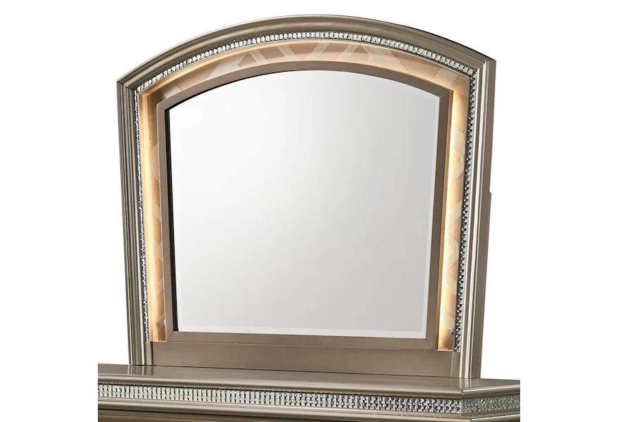 Cristal Dresser Mirror by Crown Mark at Galleria Furniture, Inc.