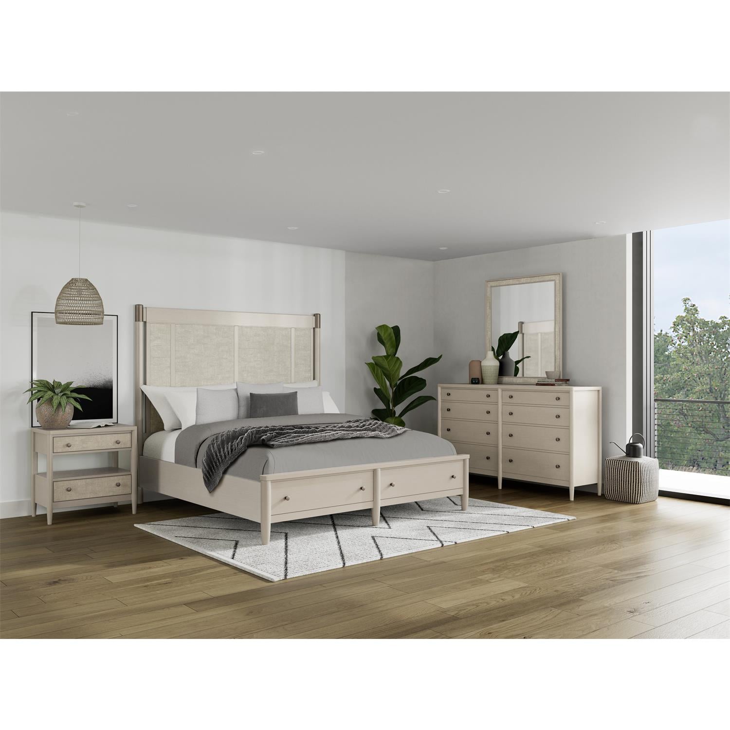 Riverside Furniture Laguna King Panel Bed with Footboard Storage