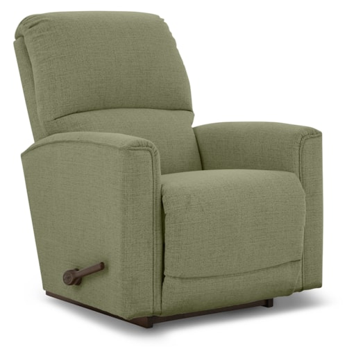 Contemporary Power Rocking Recliner w/ Headrest