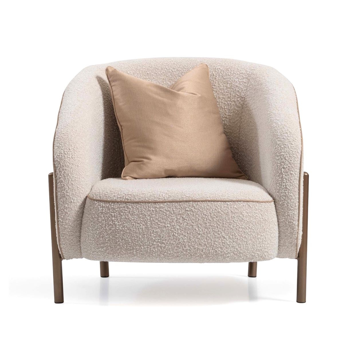 Upholstered Accent Chair w/Throw Pillow