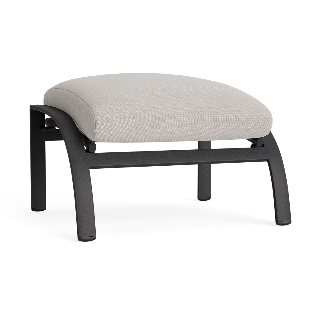 Cushioned Curvilinear Chair Ottoman