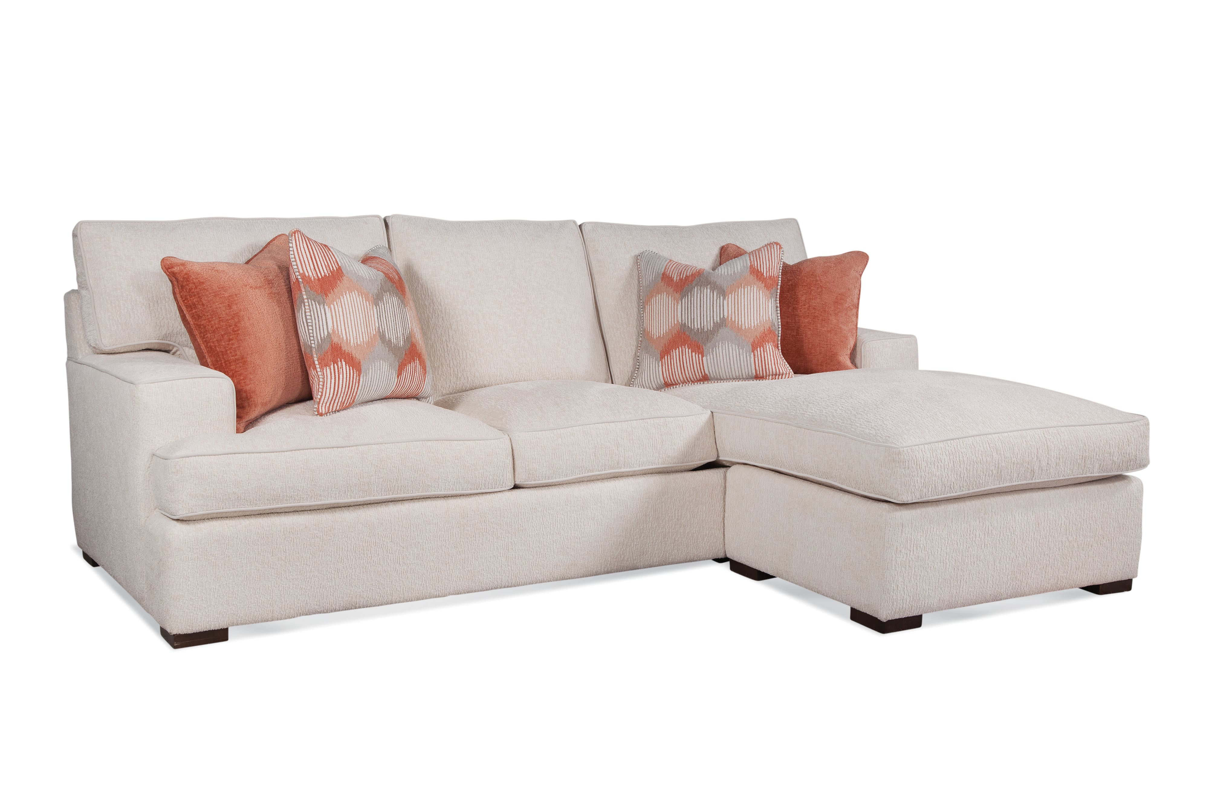 Braxton Culler Bridgetown Chaise Estate Sofa with Reversible Ottoman