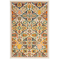 2' x 3' Ivory Multicolor Rectangle Rug