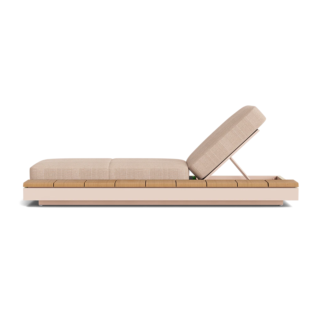 Adjustable Chaise Lounge w/Teak Sideboard