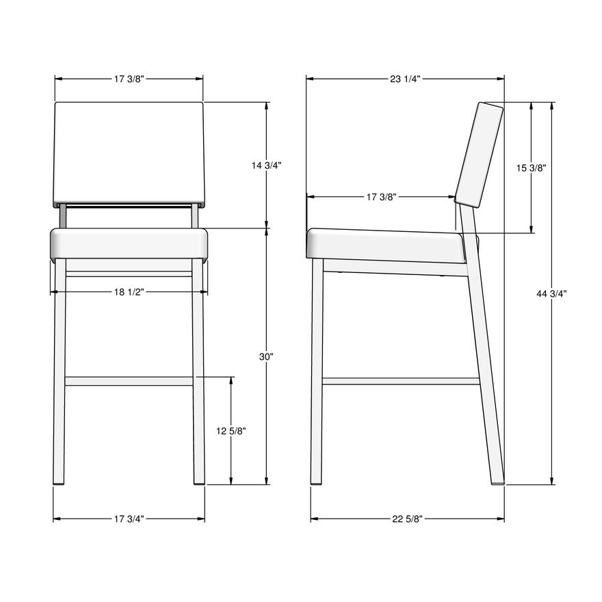 Upholstered Bar Height Stool