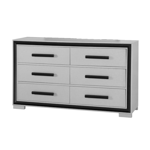 Contemporary 6-Drawer Dresser