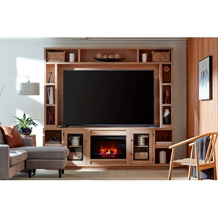 Entertainment Fireplace Console and Hutch