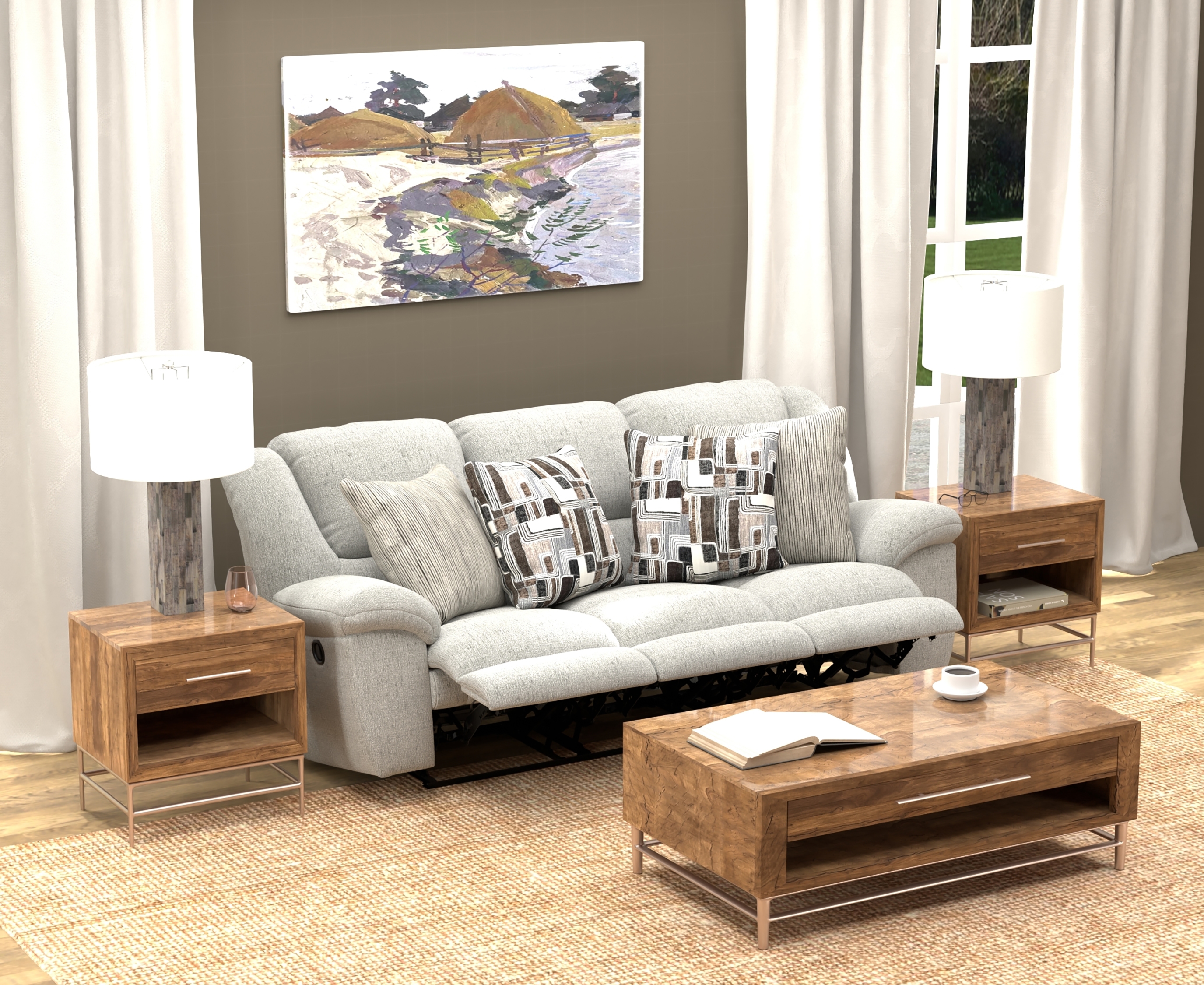 Catnapper Trifecta Manual Triple Reclining Sofa