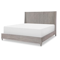 Contemporary California King Panel Bed