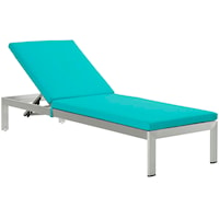 Outdoor Aluminum Chaise with Cushions