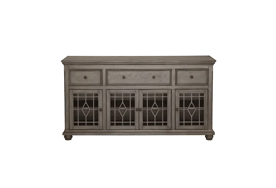 Accents Four Door Cabinet in Ash Grey by Accentrics Home at Corner Furniture
