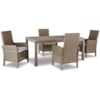 Signature Design Beach Front 5-Piece Outdoor Dining Set