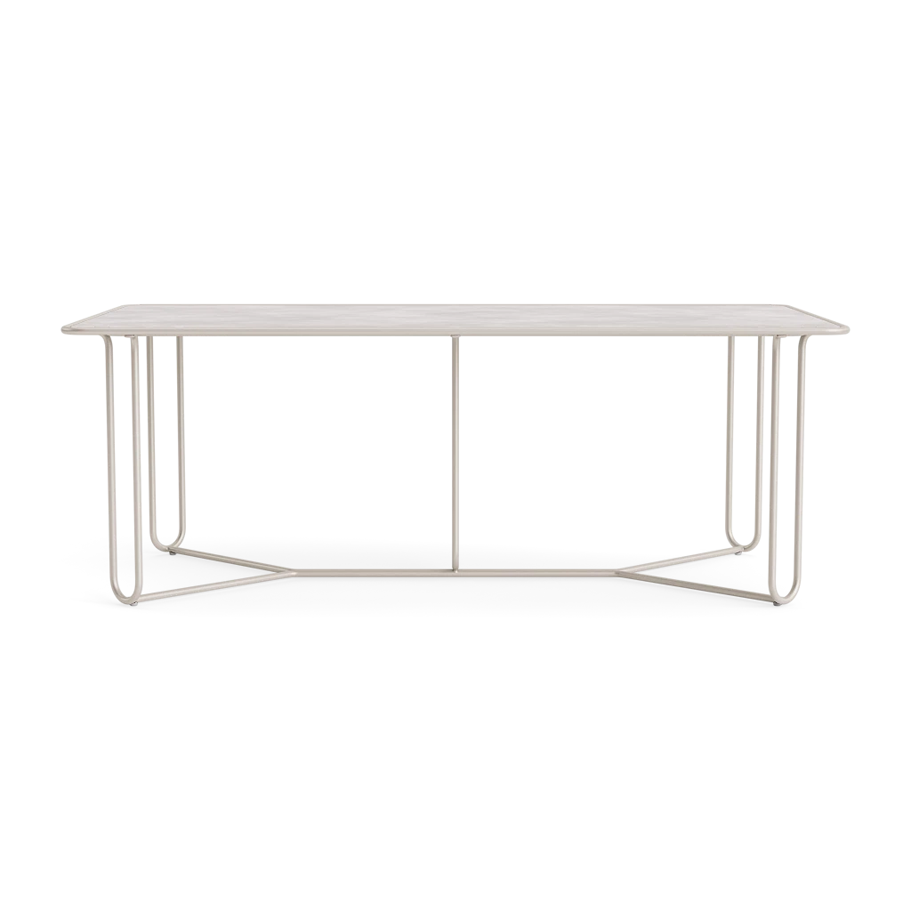 77" Aluminum Dining Table w/Ceramic Top