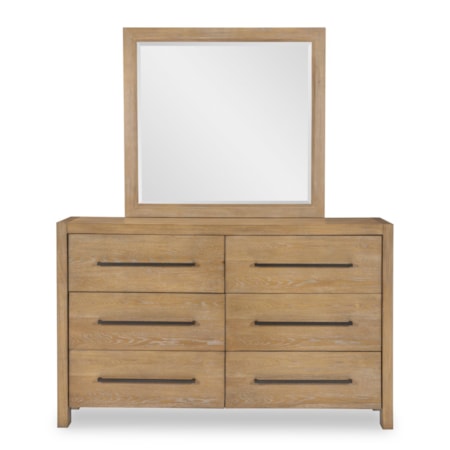 6-Drawer Dresser and Mirror