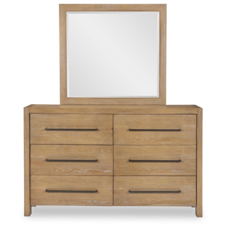 6-Drawer Dresser and Mirror