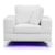 Global Furniture 98 Contemporary Accent Chair with LED Lighting and USB Port