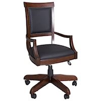 Traditional Executive Desk Chair with Nailhead Trim