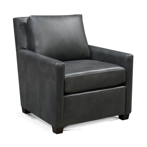 Contemporary Accent Chair with Track Arms