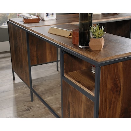 L-Shaped Desk with File Drawer