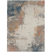 7'10" x 10'6" Grey/Blue Rectangle Rug