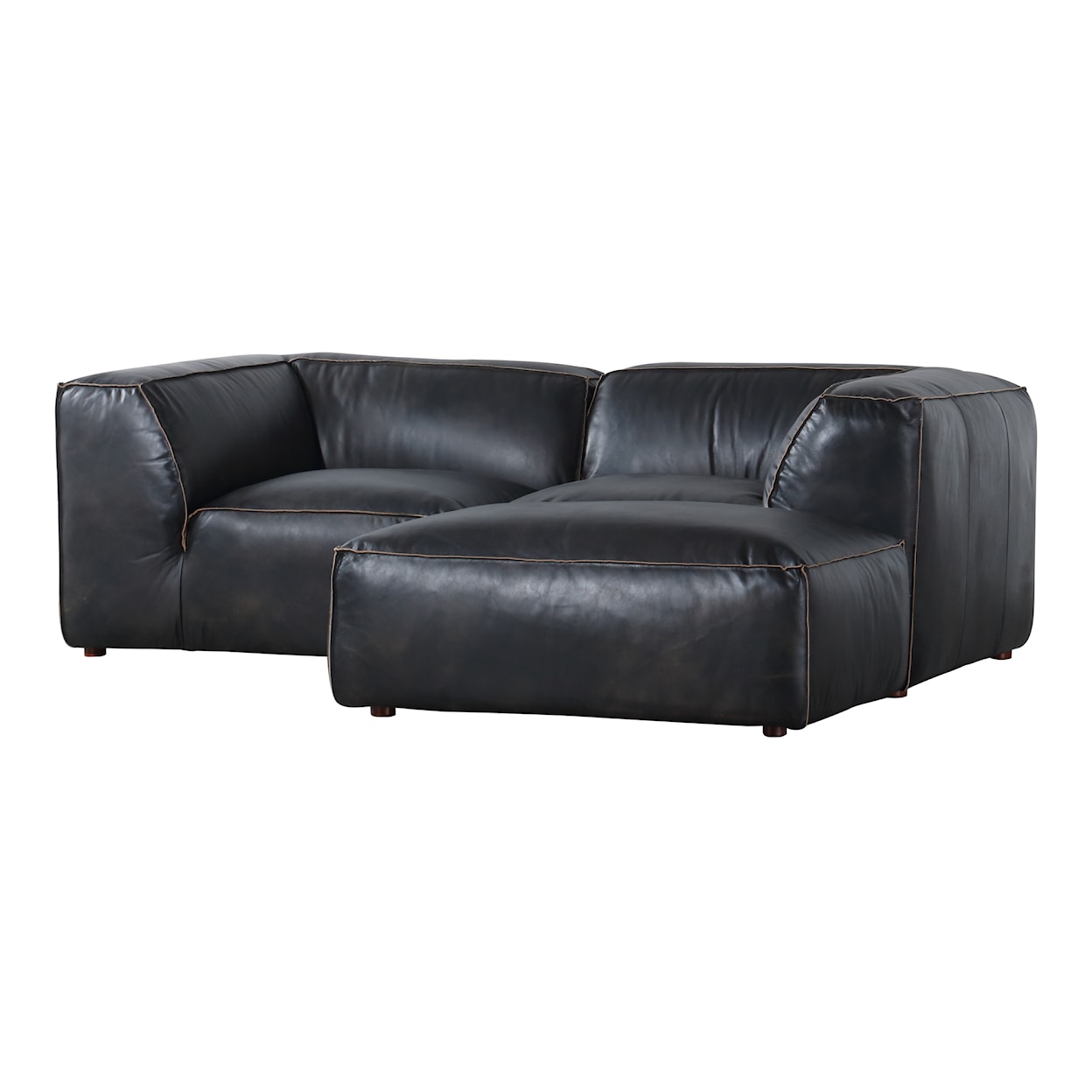 Moe's Home Collection Luxe Luxe Nook Modular Sectional Antique Black