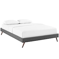 Full Fabric Bed Frame with Round Splayed Legs