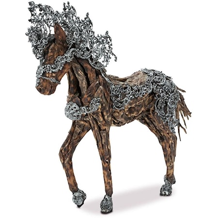 Horse with Aluminum Body Coat