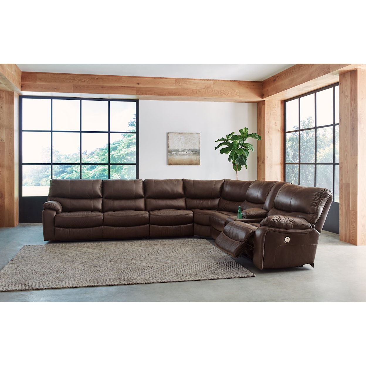 Benchcraft Family Circle Reclining Sectional