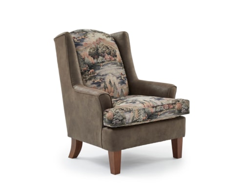 Transitional Arm Chair with Wings