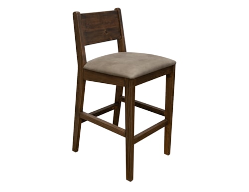 Transitional Upholstered Barstool with Footrest
