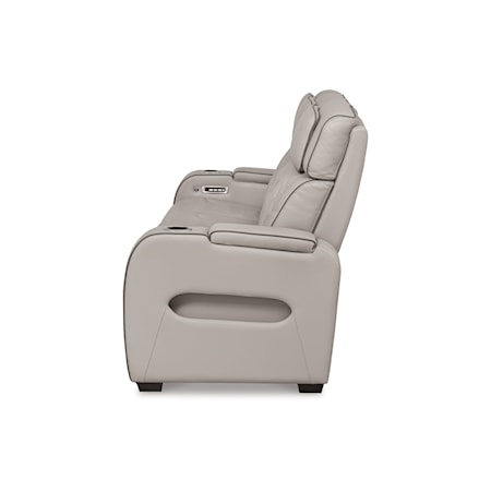 Power Reclining Sofa with Adj Headrest