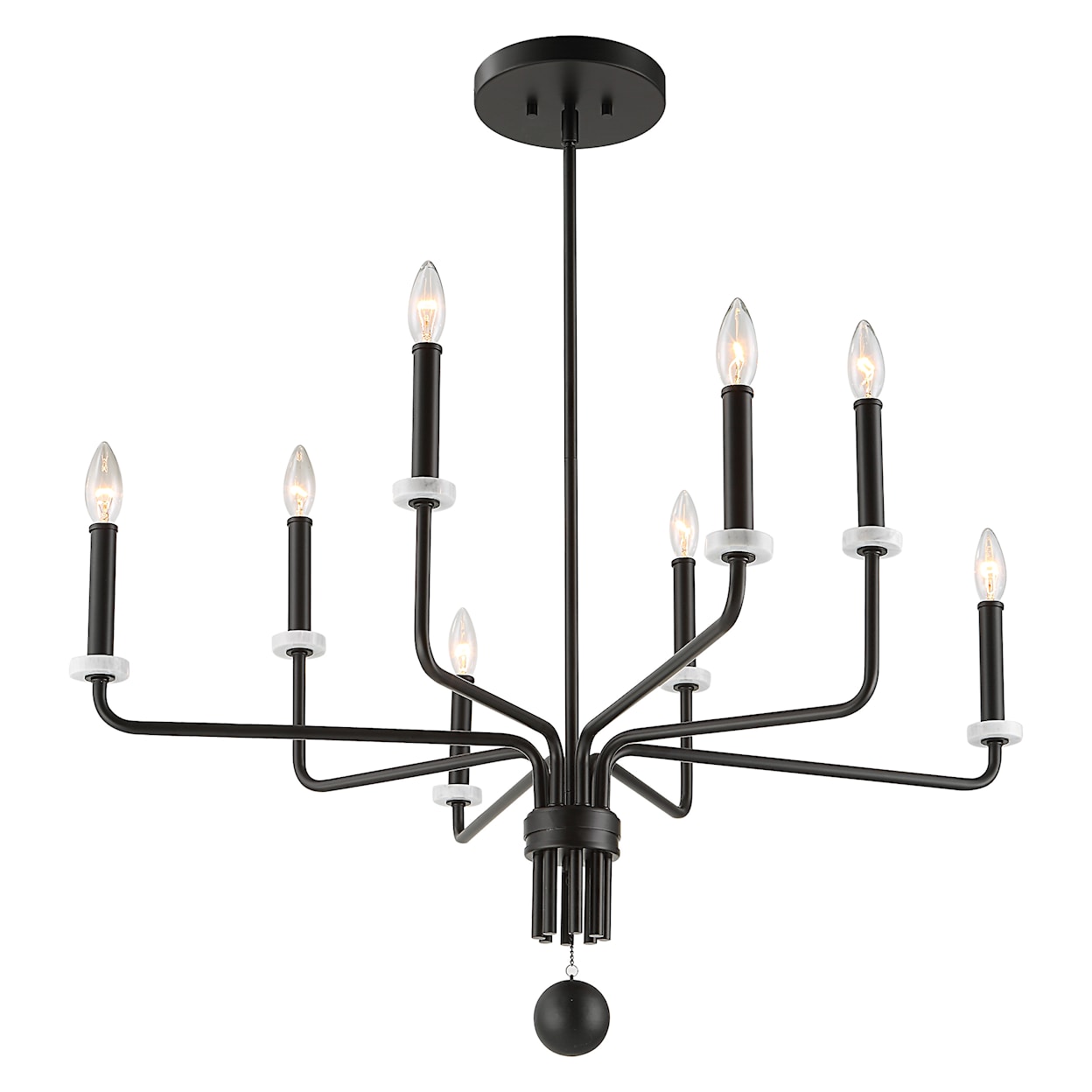 Uttermost Ebony Ebony Elegance 8 Light Chandelier