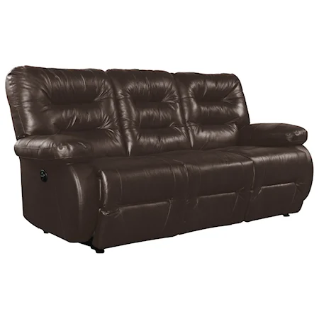 Power Space Saver Sofa Chaise with Pillow Arms