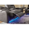 Michael Alan Select Fyne-Dyme Power Reclining Loveseat With Console