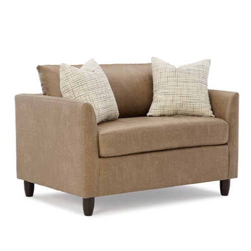 Contemporary Chair & Half with Twin Innerspring Sleeper