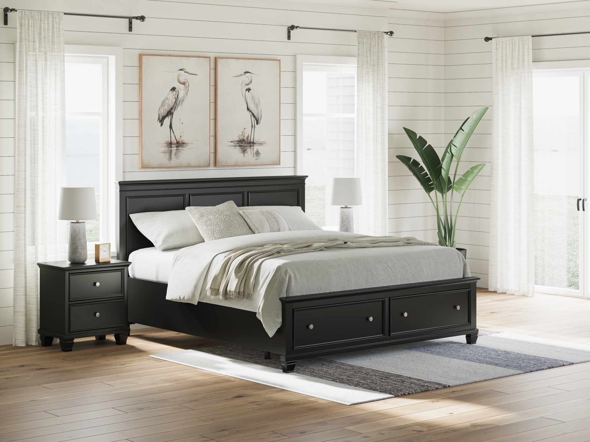 Signature Design by Ashley Lanolee California King Panel Storage Bed