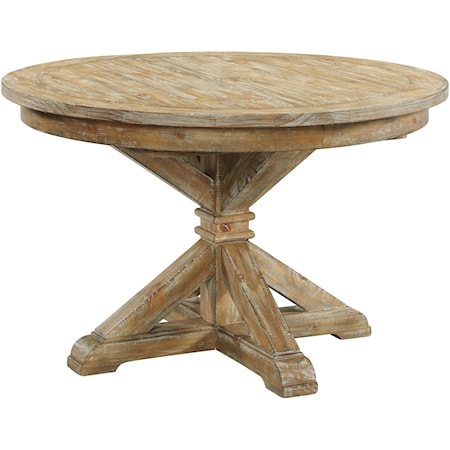 Rustic Round Dining Table with 18" Leaf