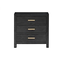 Transitional 3-Drawer Nightstand