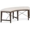 Belfort Select Wells Curved Bench w/ Upholstered Seat