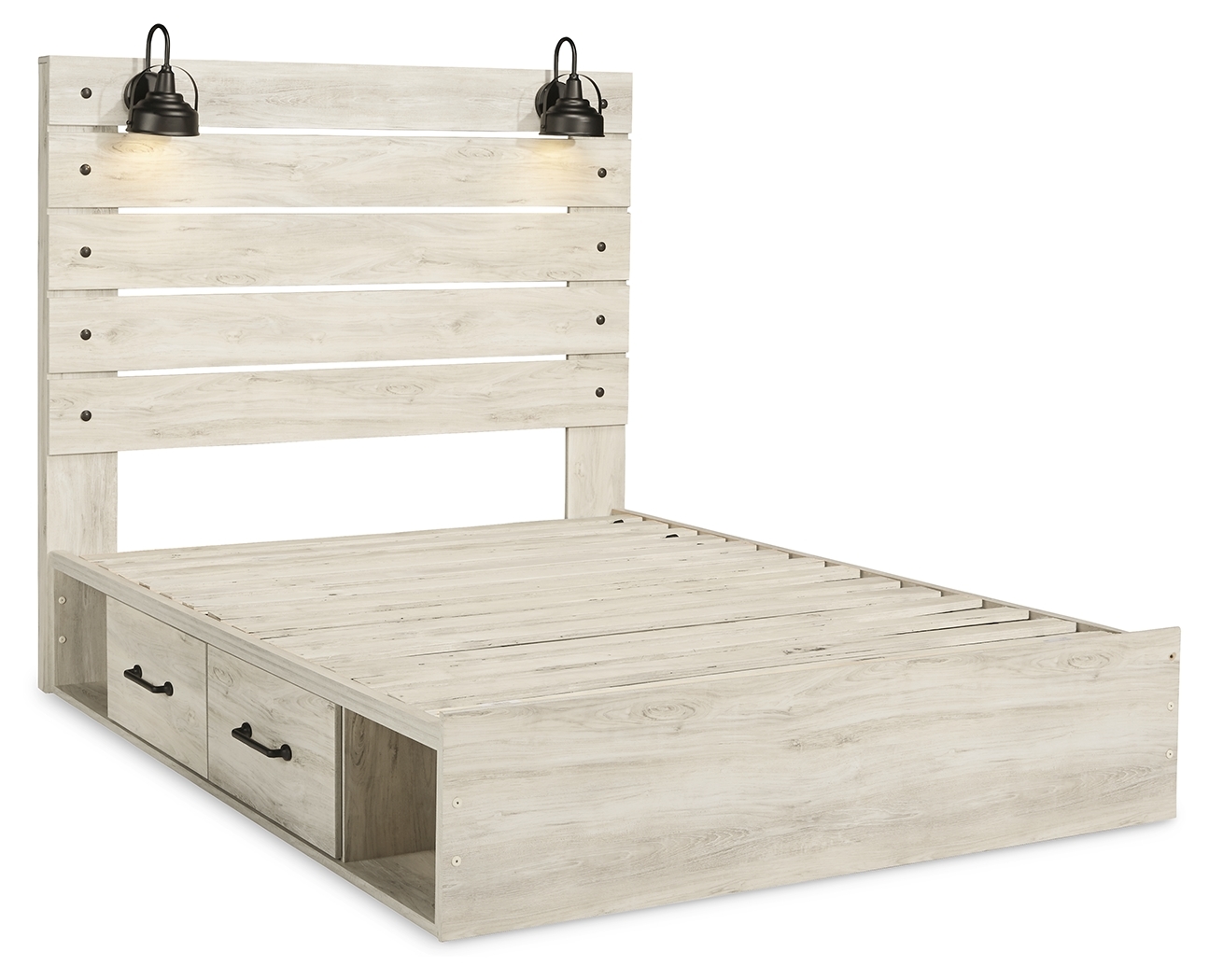 Queen Panel Bed With 4 Storage Drawers