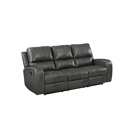 Leather Sofa W/ Power Footrest