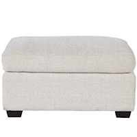 Contemporary Emmerson Ottoman with Tapered Legs