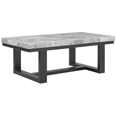 48" Rect. Marble-Top Cocktail Table
