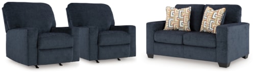 Loveseat And 2 Recliners