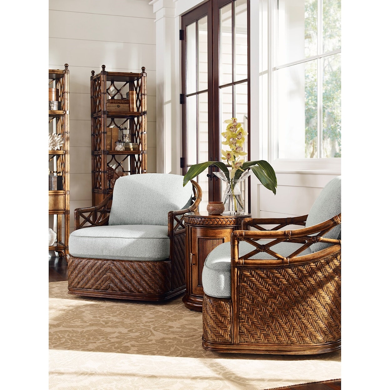 Tommy Bahama Home Bali Hai Diamond Cove Swivel Chair