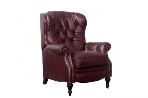 Traditional Push Back Recliner with Button Tufting